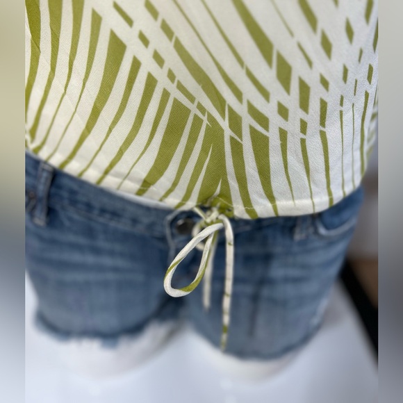 PLANET 100% SILKE TOP SPAGHETTI STRAPS CROPPED WITH WAIST TIE IN SIZE 8 - Picture 5 of 9